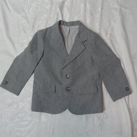 Winnie The Pooh Size 3 2 Piece Gray Pin Stripe Suit Made USA Vintage Disney - Picture 3 of 9